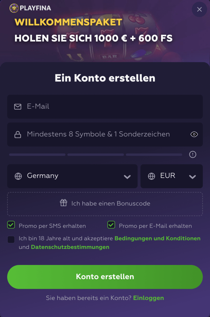 Casino Playfina anmeldung
