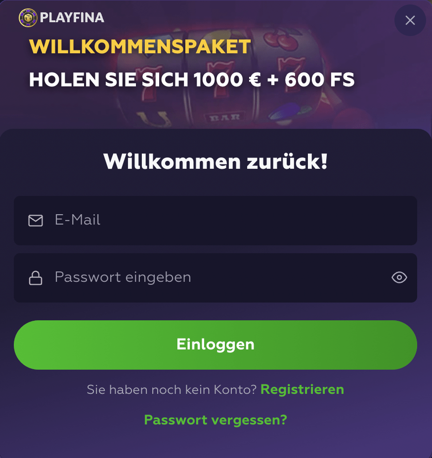 Playfina casino anmeldung