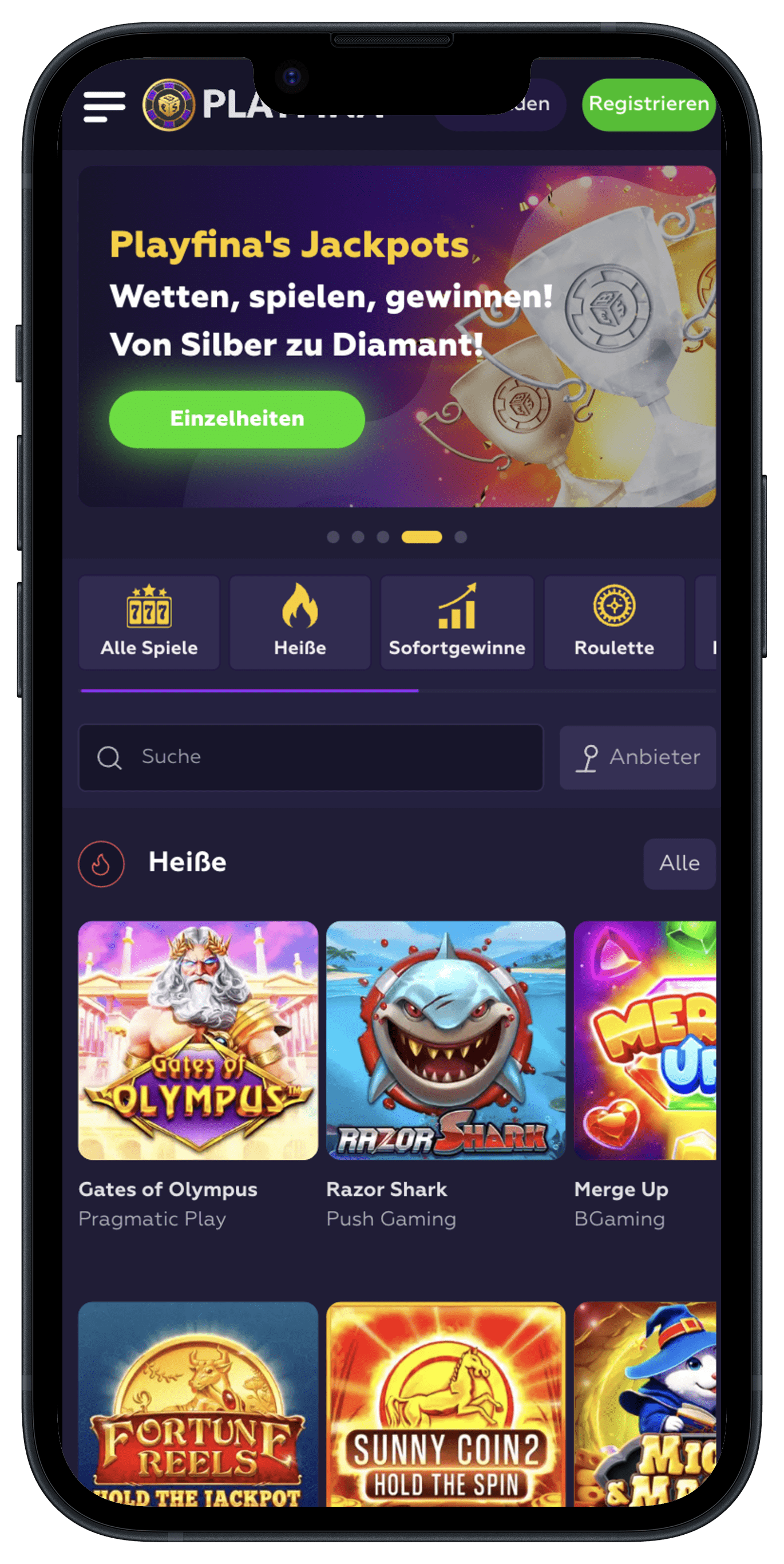 Playfina casino app