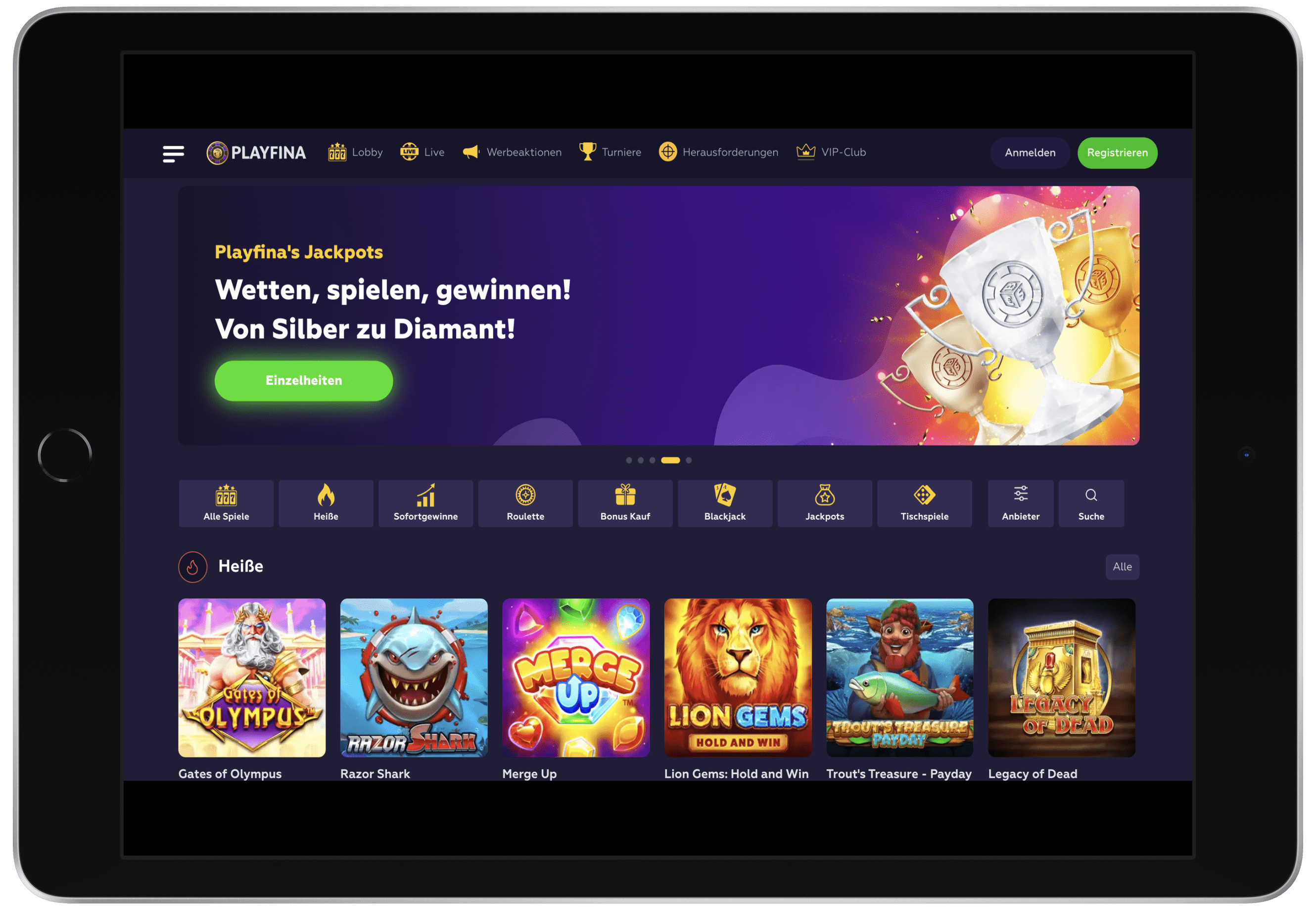 Playfina casino mobile app